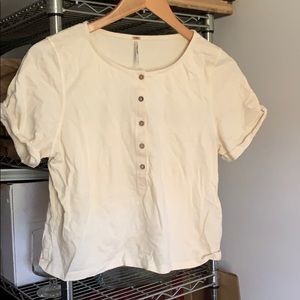 Free people cropped Tee M
